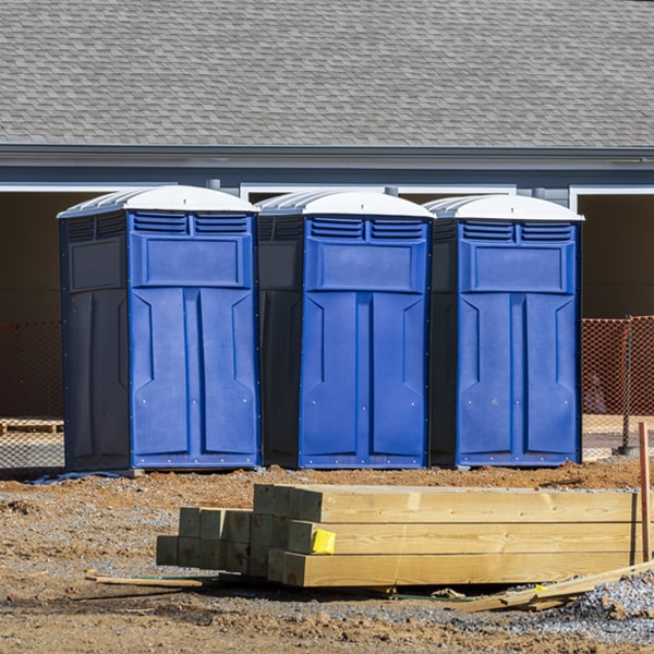 how often are the porta potties cleaned and serviced during a rental period in Claremont Virginia